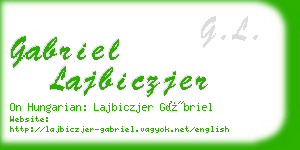 gabriel lajbiczjer business card